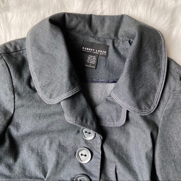 Robert Louis Denim Quarter Cropped Swing Jacket - Picture 2 of 9